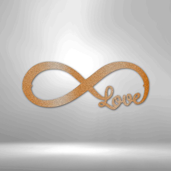Infinite Love Steel Sign Laser Cut Powder Coated Home & Office Metal Wall Decor